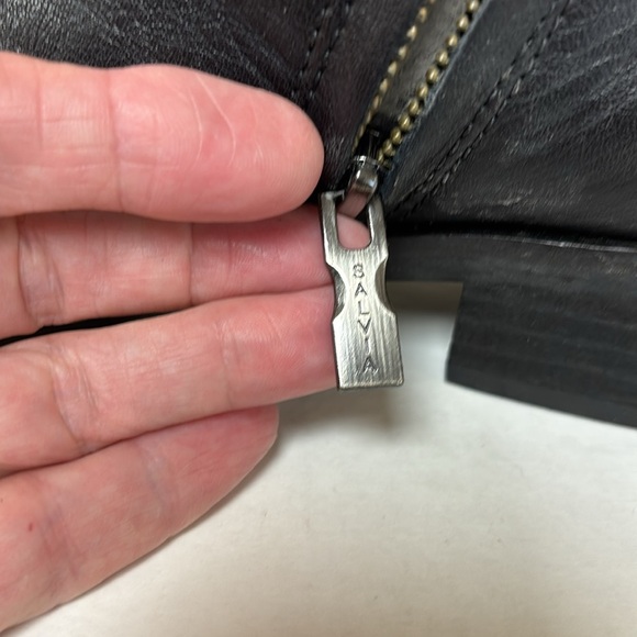 Salvia Ankle Boots Black Butter Nappa Leather Style Rhonda Size 37 USA 6.5 - 7 - Picture 6 of 9